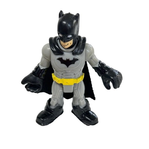 Fisher-Price Imaginext DC Super Friends Batman Gray Yellow Action Figure (S14) - Picture 1 of 8
